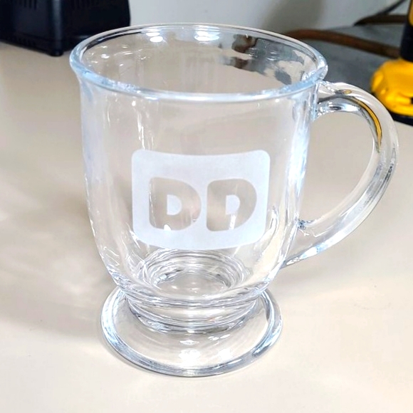 Dunkin’ Donuts Glass Frosted Elegant Dining Mug with Handle - Picture 1 of 10